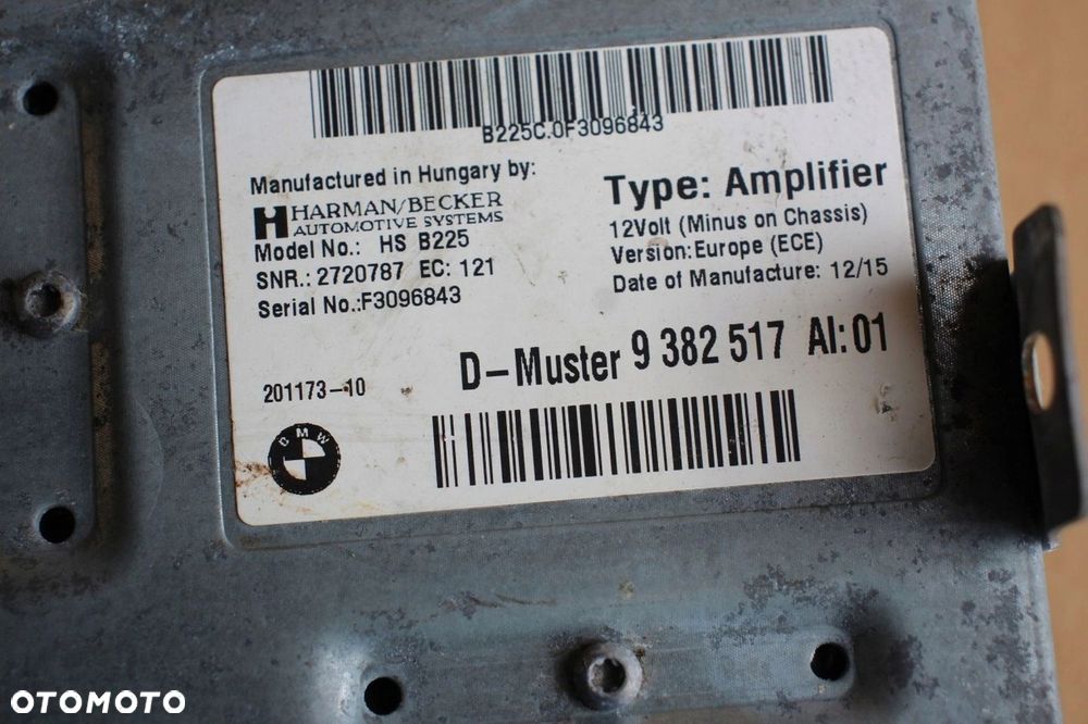 Wzmacniacz samochodowy BMW F20 F21 F22 F23 HARMAN KARDON 9382517 - 4