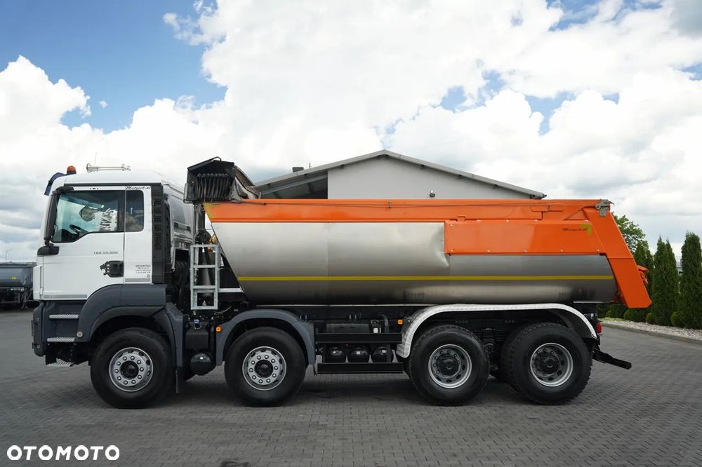 MAN TGS 35.500 / 8x4 / WYWROTKA TYLNOZSYPOWA  MEILLER / OCIEPLANA / DO ASFALTU /  HYDROKLAPA / NAVI / 2021 ROK - 8
