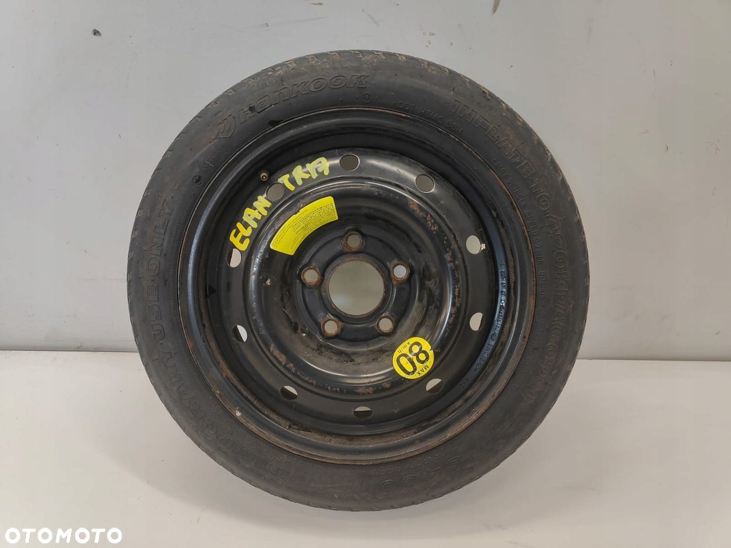 Hyundai elantra KOŁO ZAPASOWE DOJAZDOWE 125/80 15 52910 2k90 hankook - 1