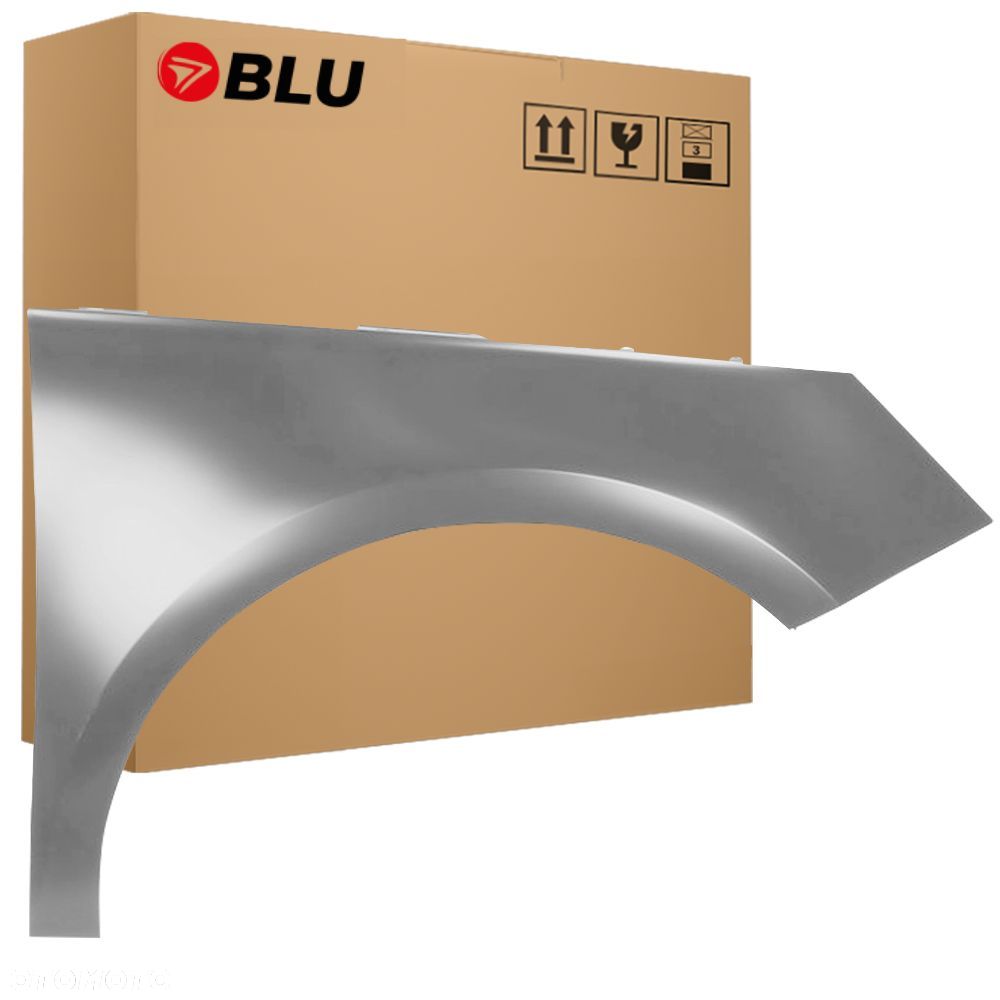 BLU Błotnik Audi A1 8X LX7G prawy szary 2010-2018 przód ocynk ChronosGrau - 1