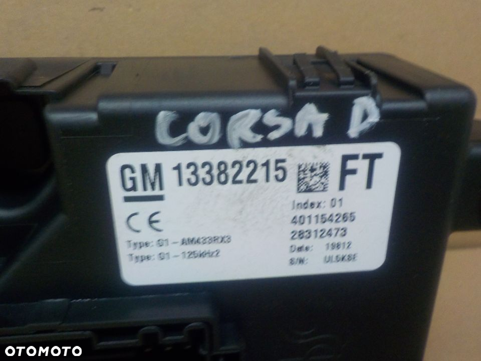 OPEL CORSA D SKRZYNKA MODUŁ BSI 13382215 FT - 2
