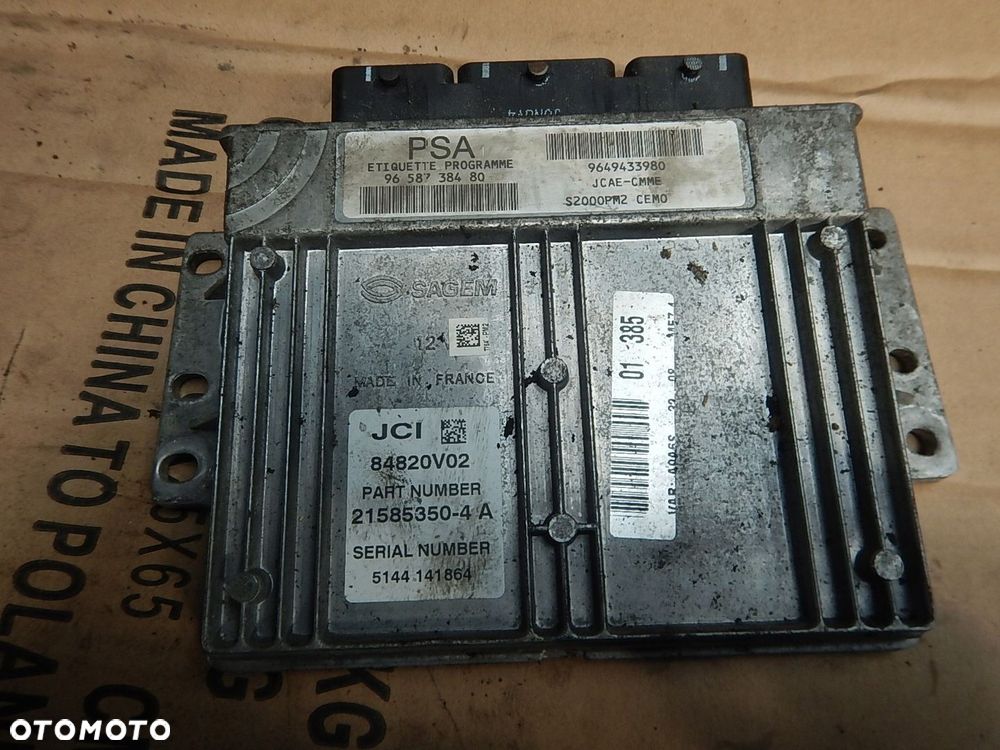 STEROWNIK KOMPUTER PEUGEOT CITROEN 9649433980 - 1