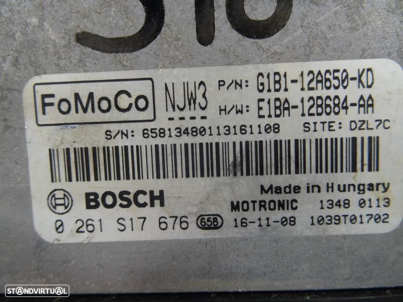 Centralina De Motor Ford Fiesta Vi (Cb1, Ccn)  0261S17676 / G1b112a650 - 2