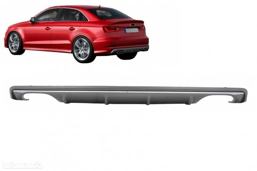 Difusor Audi A3 8V Carro (2012 a 2016) Look S3 STD - 10