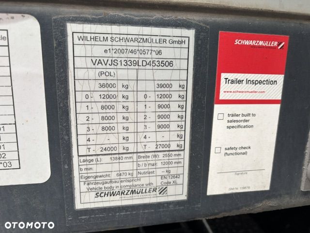 Schwarzmuller Kurtyna, SAF, oś podnoszona, dach podnoszony - 21