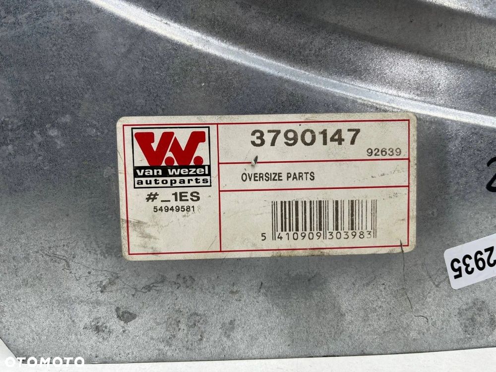 Poszycie Opel Zafira A 99-05r. NOWE lewe tylne nadkole część tylna nadkola reperaturka VAN WEZEL 379 - 9