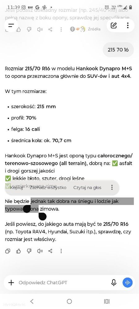 215.70.16 hankook dynapro m+s  dostępne dwie sztuki topczewski team - 4