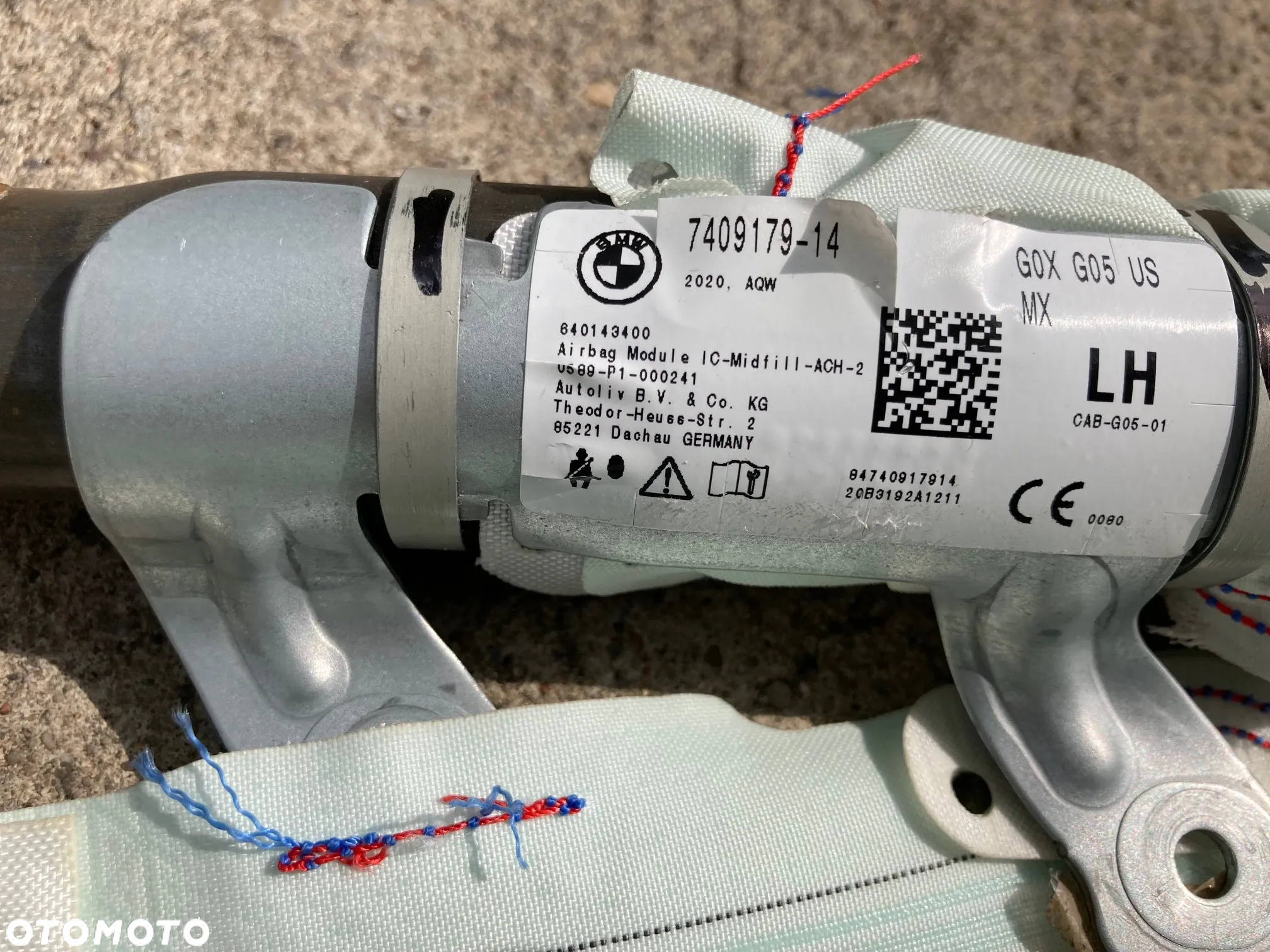 BMW X5 G05 X6 G06 USA PODUSZKA AIRBAG KURTYNA KURTYNY COURTAIN LEWA PRAWA 7409179-14  7409180-13  DESKA PAS PASY AIR BAG FOTELA SRS - 3