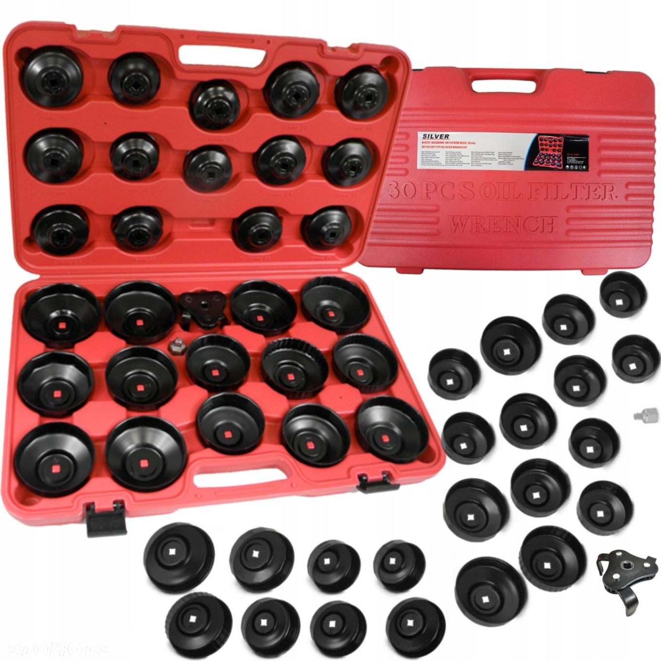 KLUCZE NASADOWE DO FILTRÓW OLEJU NASADKI ZESTAW 30 KLUCZ 65-120mm S10491 - 1