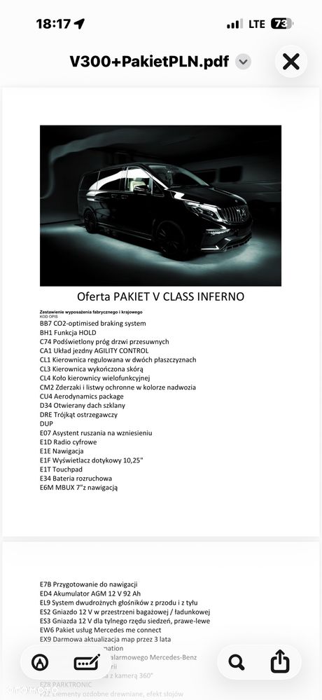 Mercedes-Benz Klasa V 300 d 4-Matic Exclusive 9G-Tronic (d³ugi) - 10
