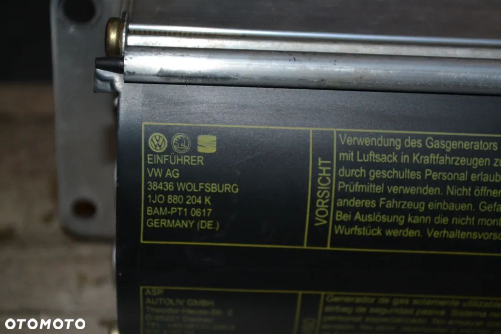 VW GOLF IV BORA SEAT LEON TOLEDO SKODA OCTAVIA PODUSZKA AIRBAG PASAŻERA 1J0880204K - 3