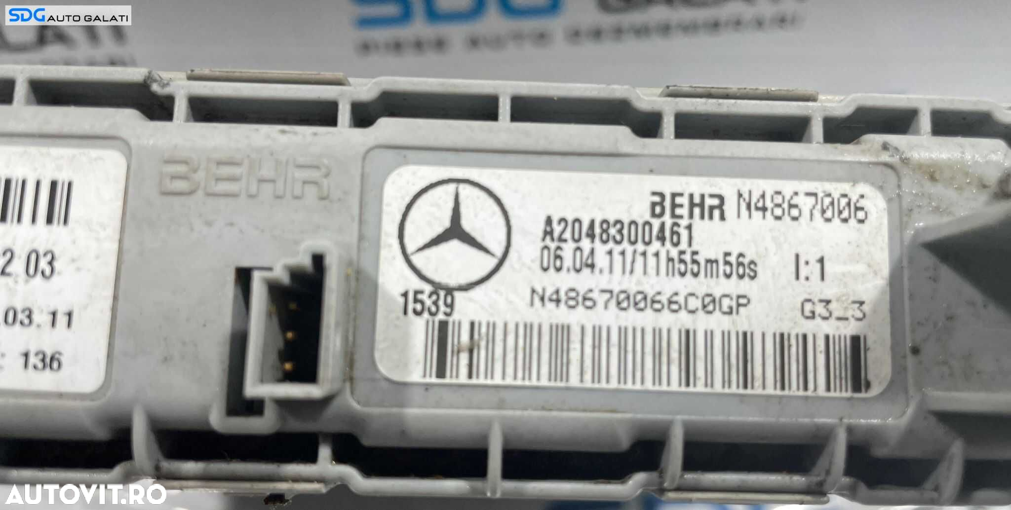 Radiator Incalzire Bord Calorifer Electric Rezistenta Caldura Mercedes Clasa C Class W204 S204 2007 - 2015 Cod A2048400461 5HB009192-25 [L3934] - 3