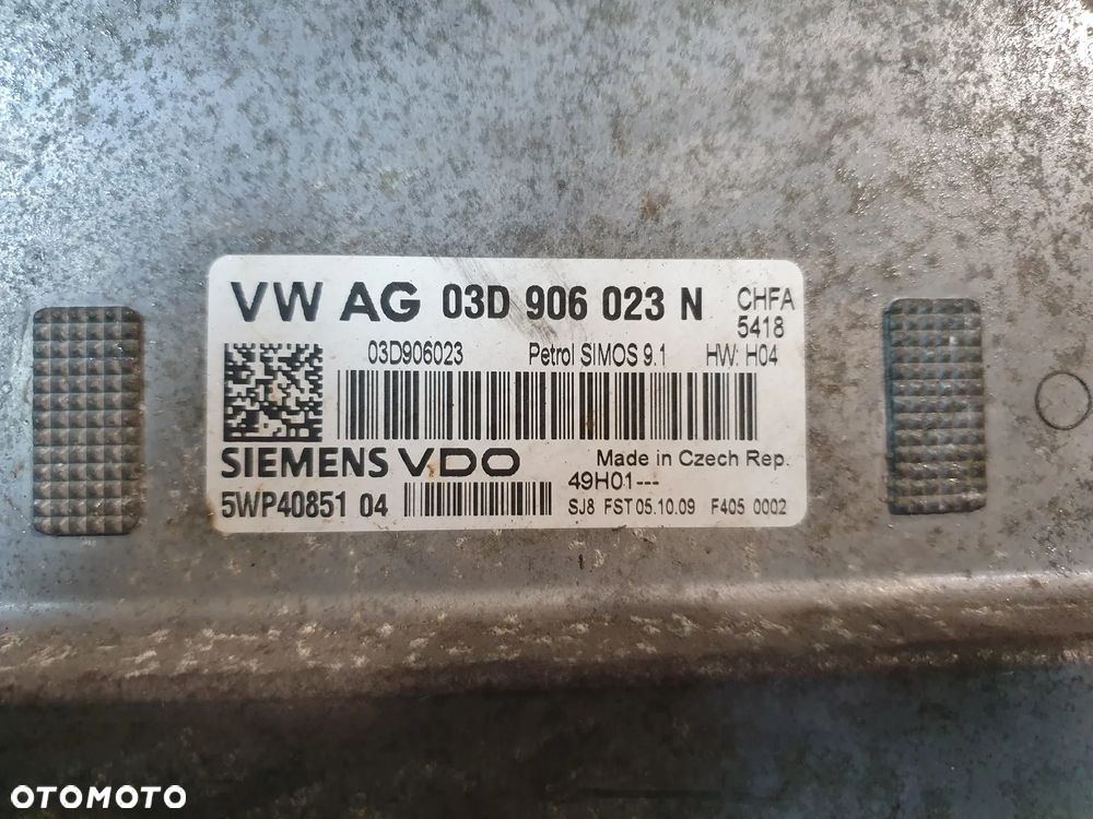 SKODA FABIA II STEROWNIK SILNIKA 03D906023N 5WP4085104 1.2 B - 2