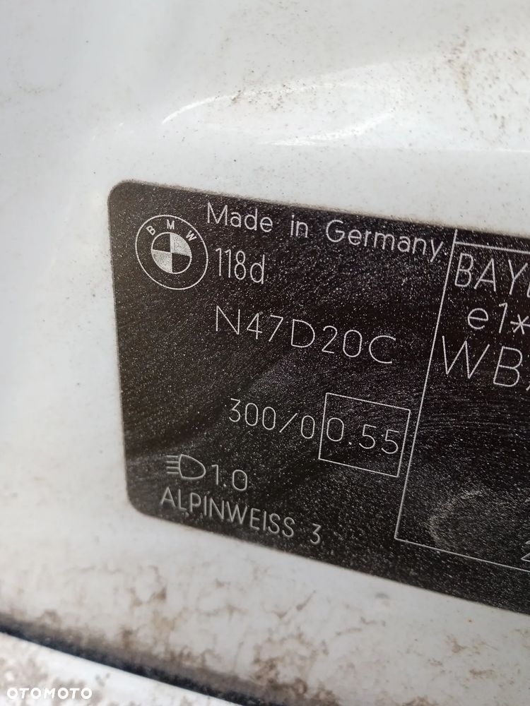 BMW E87 118D SILNIK N47D20C KOLOR ALPINWEISS 3 DRZWI KLAPA MASKA ZDERZAKI LAMPY XENON SKRZYNIA SILNIK CZĘŚCI - 10