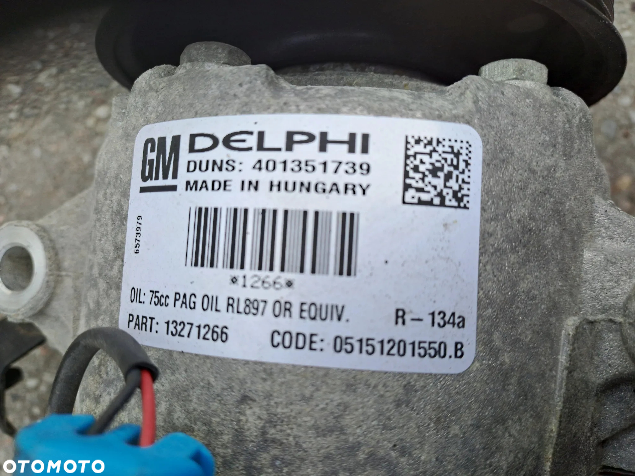 Opel Astra J IV sprężarka kompresor klimatyzacji Delphi 13271266 - 5