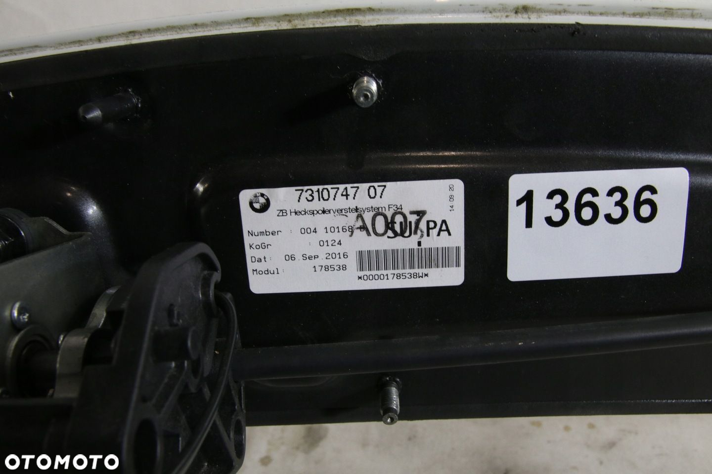 Spoiler Lotka mechanizm Klapa Tylna Oryginał Bmw 3 GT f34 Gran Turismo 12- - 5