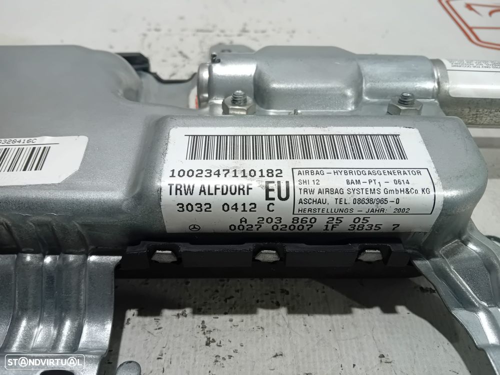 Airbag Porta Frente Esquerda Mercedes Class C W203 A2038602505 Original - 6