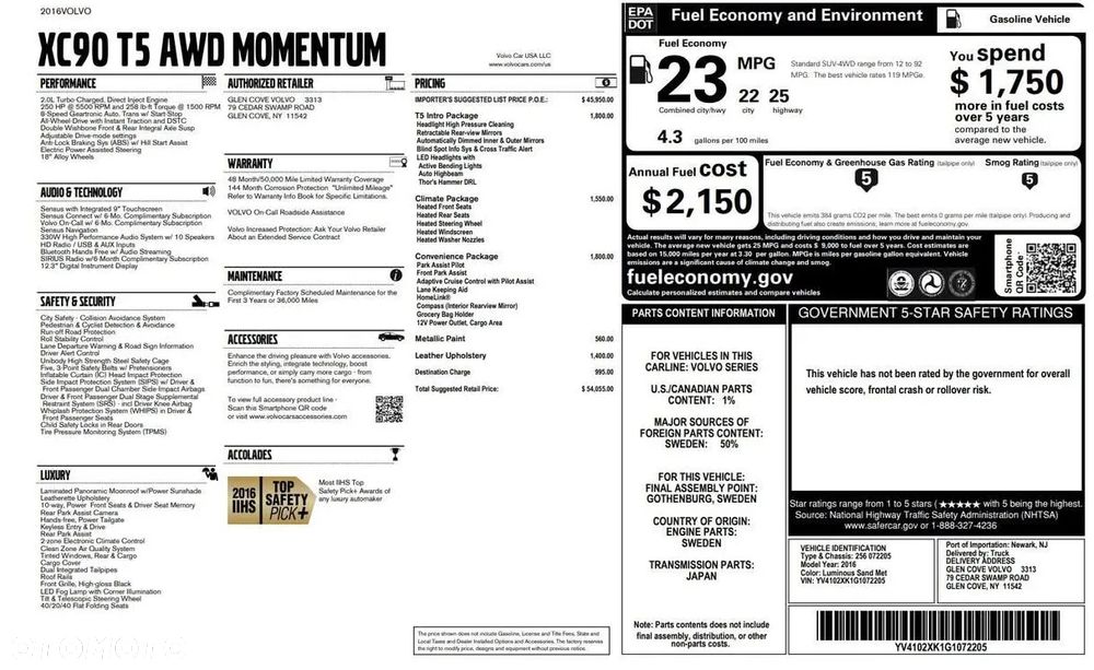 Volvo XC 90 T5 AWD Momentum 7os - 9