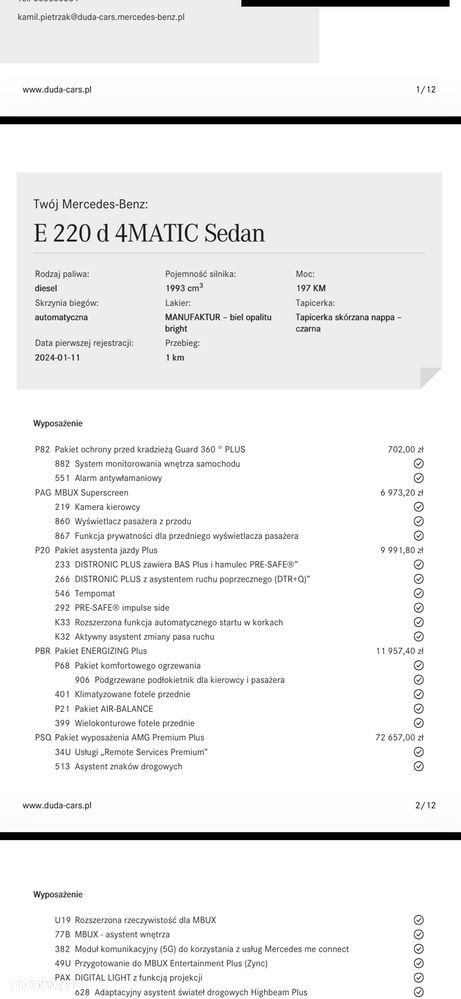 Mercedes-Benz Klasa E - 35