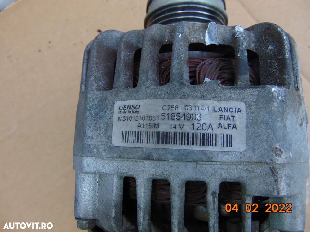 Alternator Fiat 1.4 benzina Tipo doblo 500 500l 500c evo punto panda bravo alfa romeo mito giuliett - 3