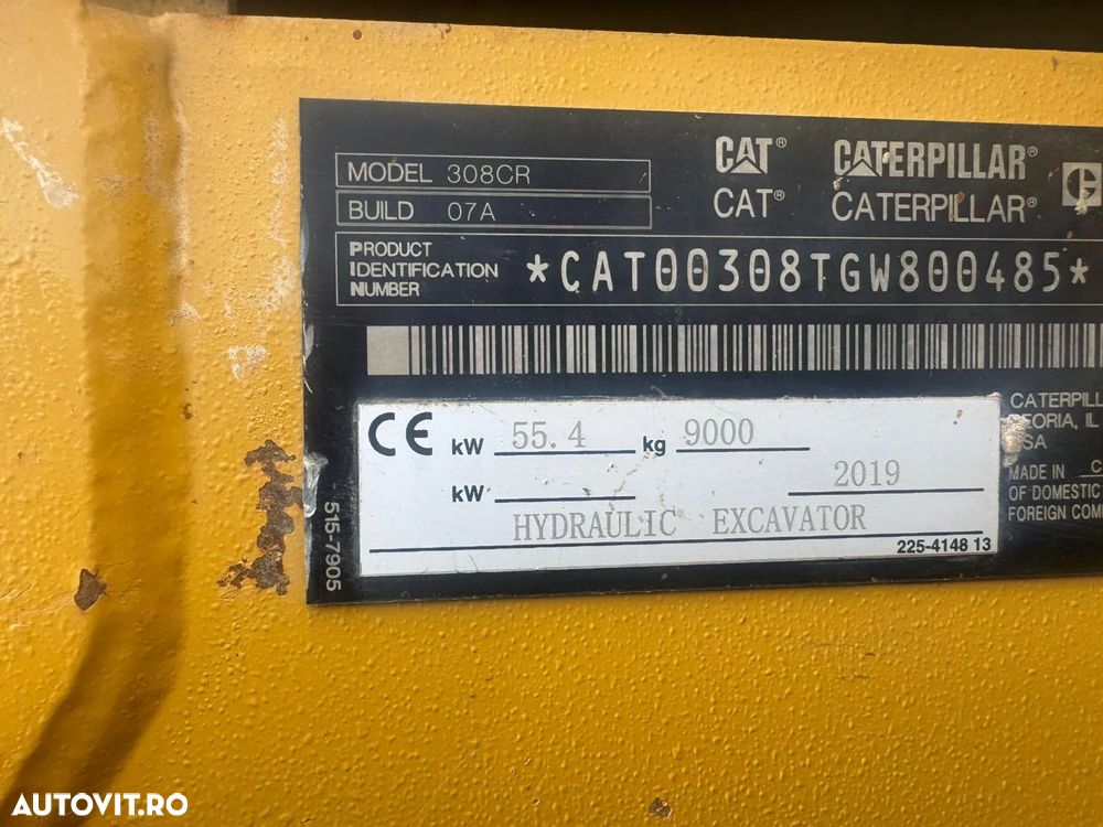 Caterpillar CAT 308 CR Excavator pe șenile - 6