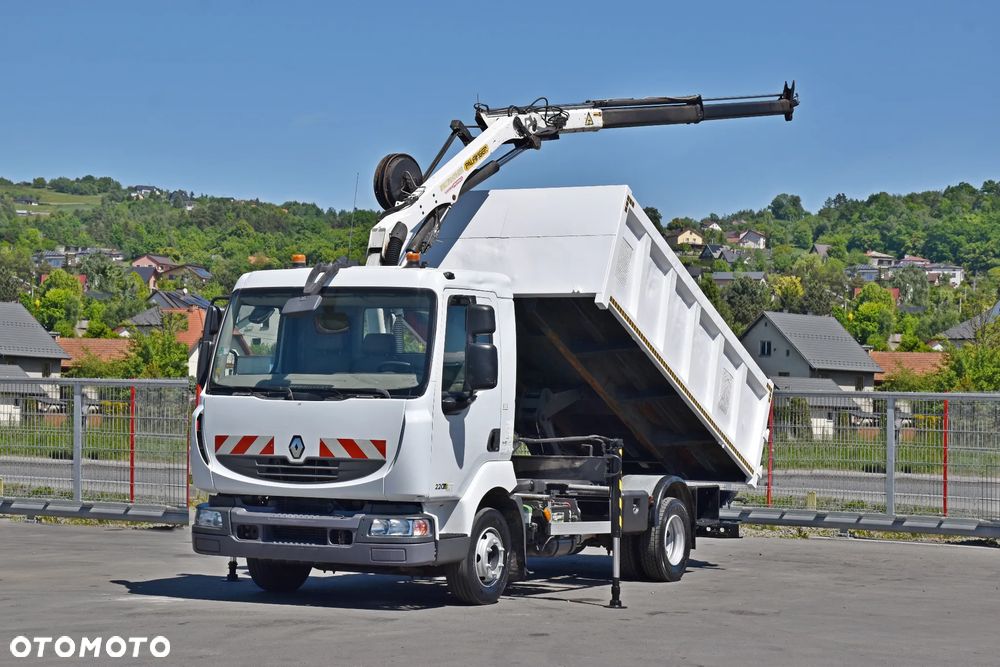 Renault MIDLUM 220 * WYWROTKA 4,00m + PK 7001 - EH A + PILOT* STAN BDB - 2