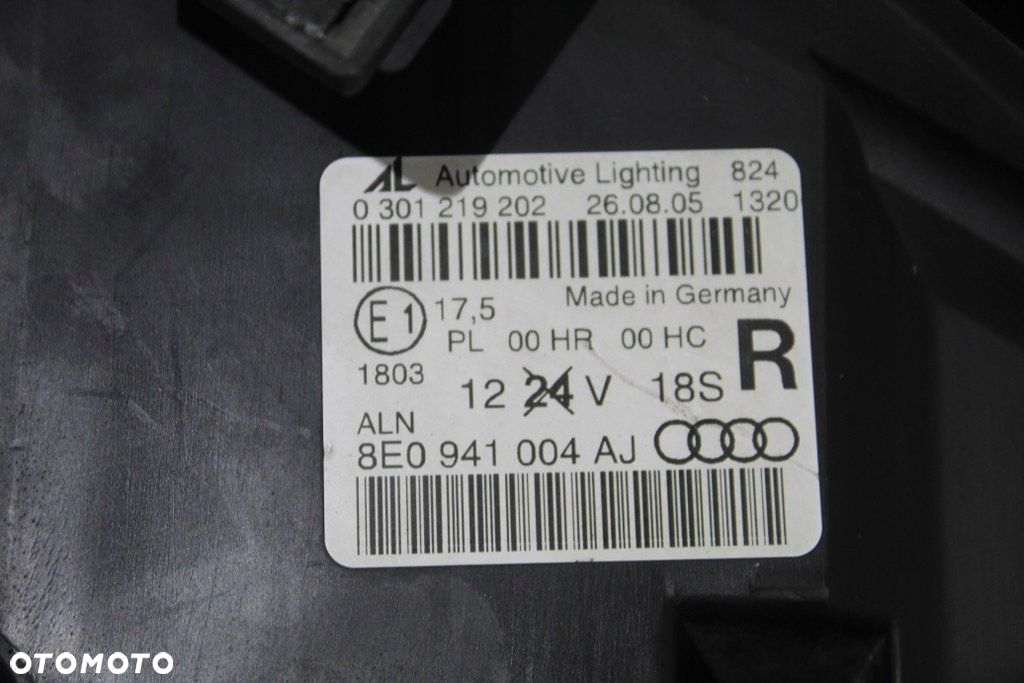 Audi A4 B7 8E0 Lampa Przód Przednia Prawa Igła Europa Oryginał - 3