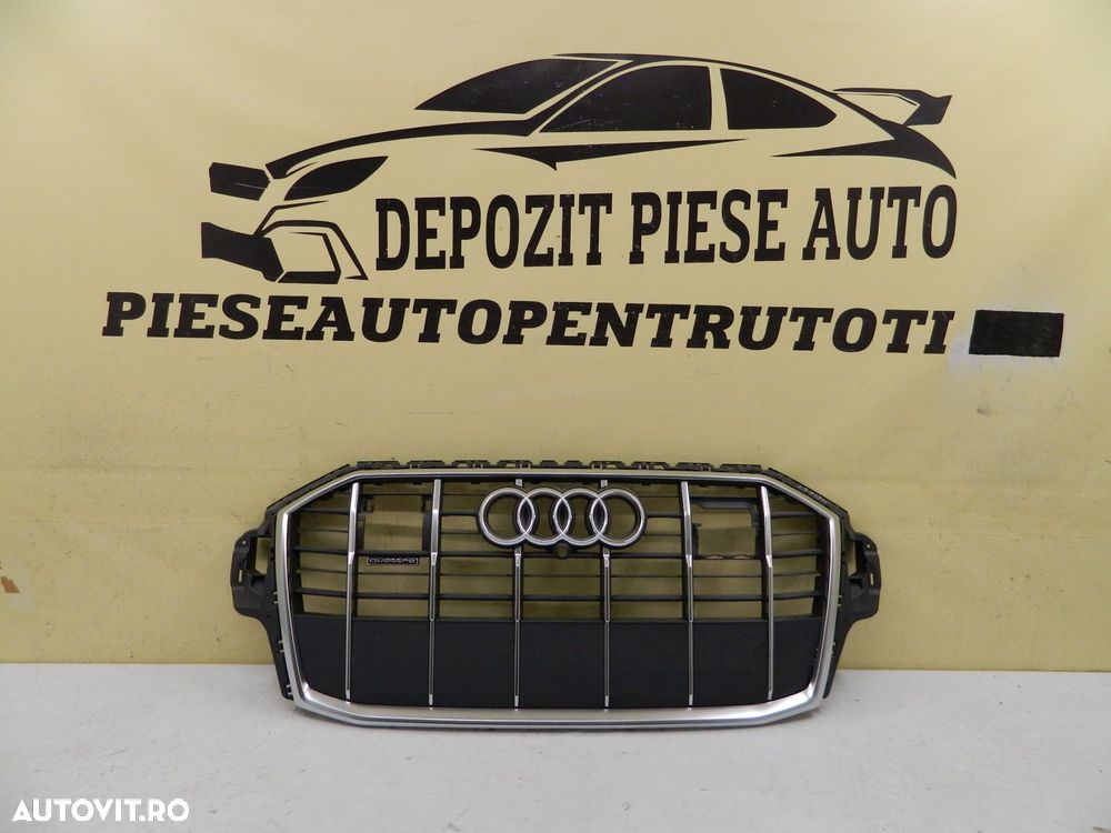 Grila radiator Audi Q7 4M S-Line facelift,  2019, 2020, 2021, 2022, 2023, cod origine 4M0853651AJ. - 2