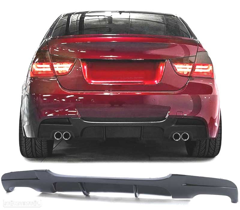 DIFUSOR BMW E90 E91 LOOK M PERFORMANCE PRETO BRILHANTE OO---OO - 1