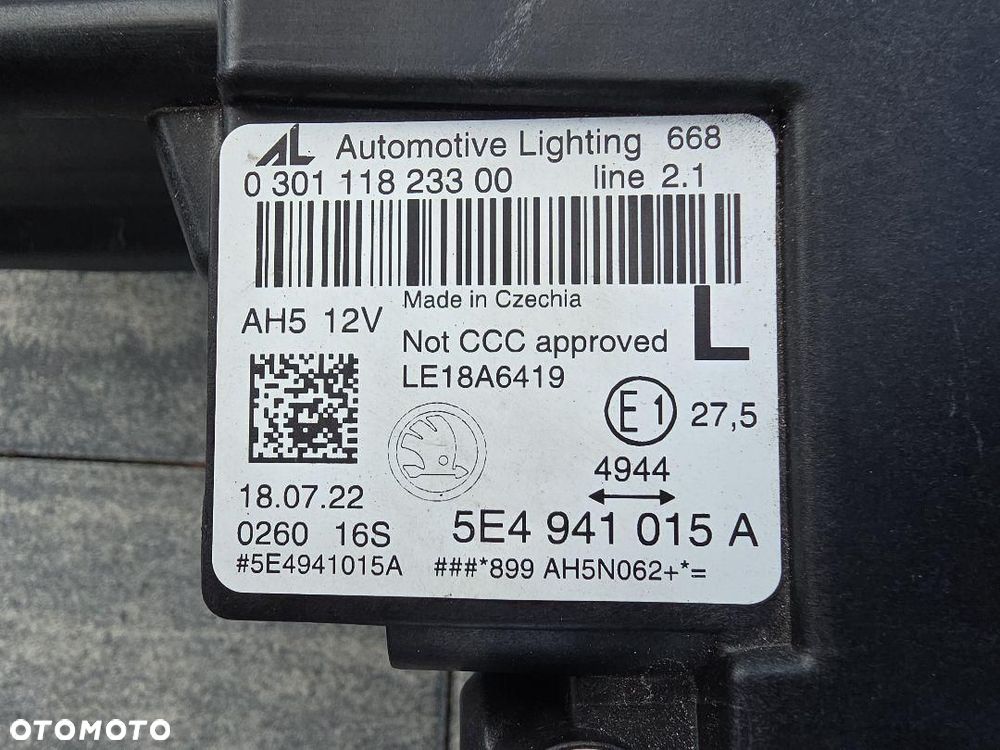 SKODA OCTAVIA 4 IV 5E4 Lampy przód Full Led Matrix 5E4941015A 5E4941016A - 14