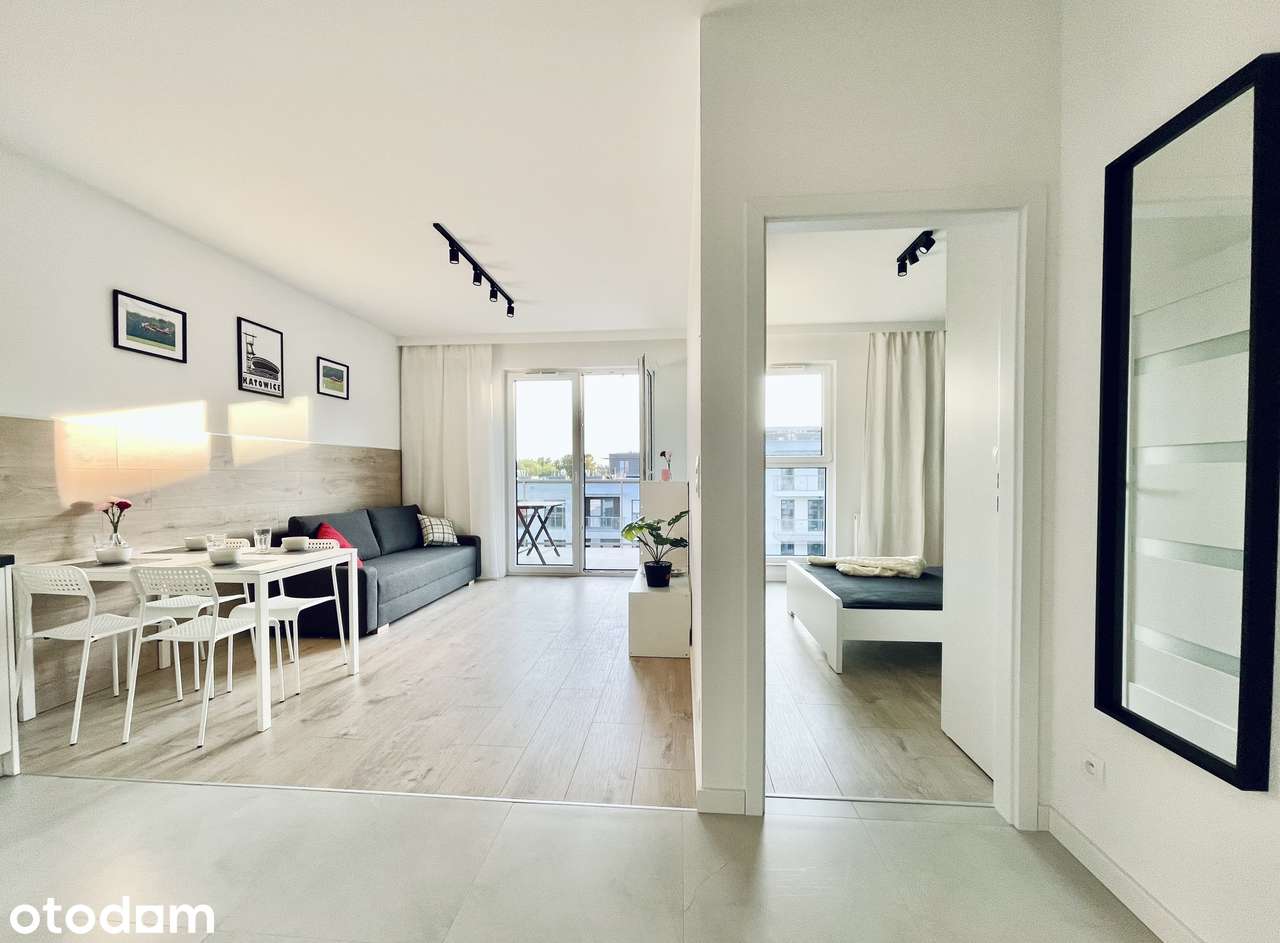 Katowice Szybowcowa – nowoczesny apartament 2 pok, kom. lok i m. post.