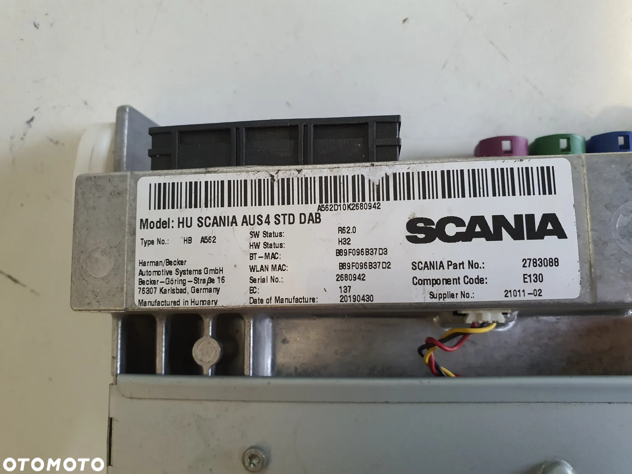 Radio nawigacja R S Scania 2783088 AUS4 - 2