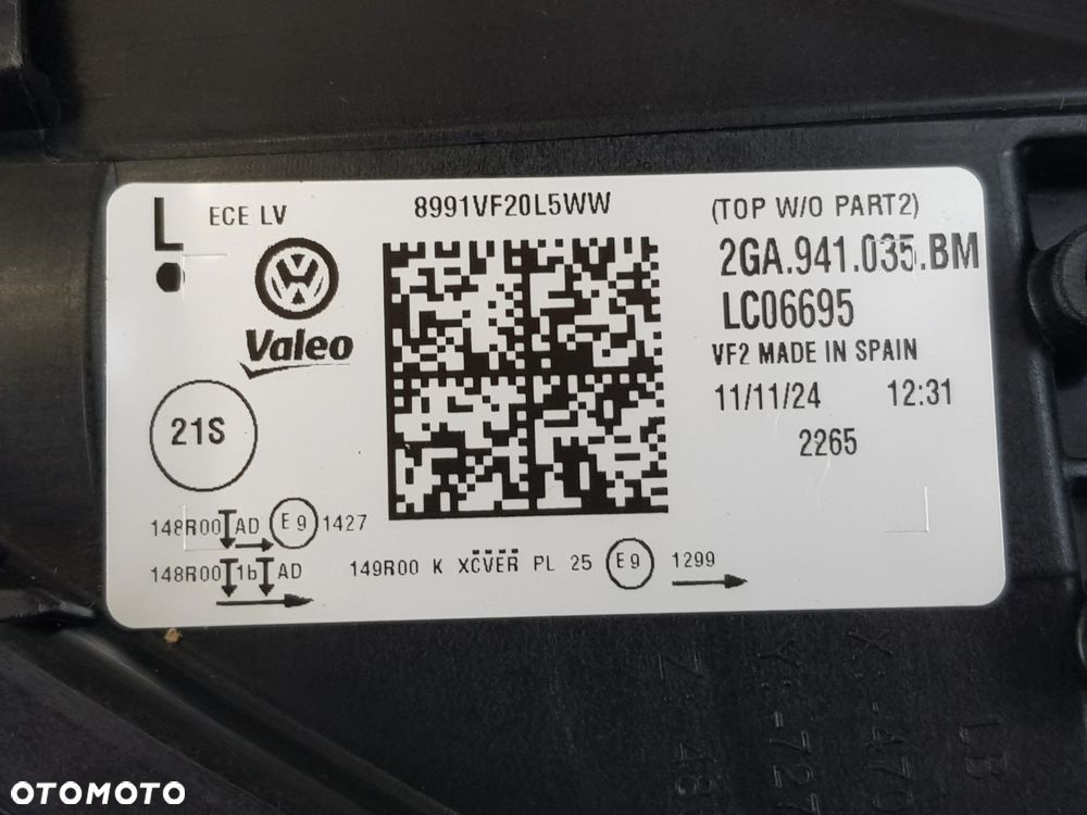 NOWA ORYGINALNA Lampa Lewy Przód IQ LIGHT Volkswagen T-Roc 2GA941035BM - 10