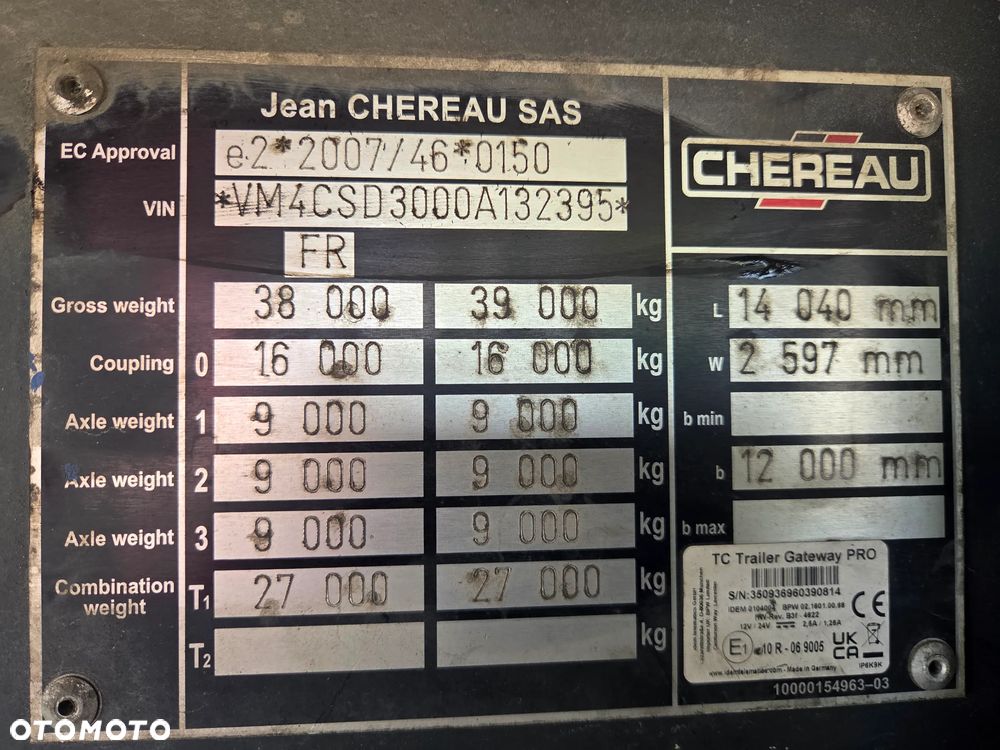 Chereau Inogam Carrier Vector 1550 - 15