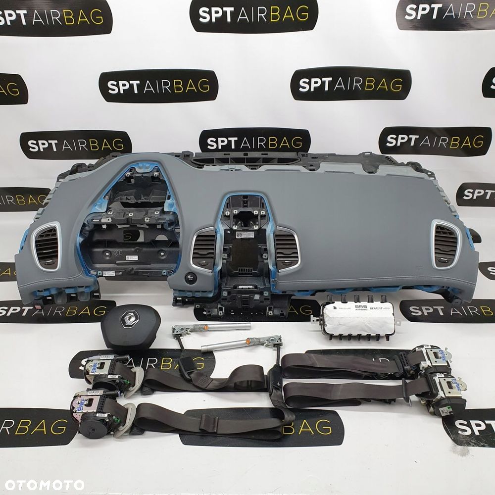 RENAULT ESPACE 5 DESKA ROZDZIELCZA KONSOLA KOKPIT PULPIT PODUSZKI AIRBAG AIR BAG PASY KIT SET - 1
