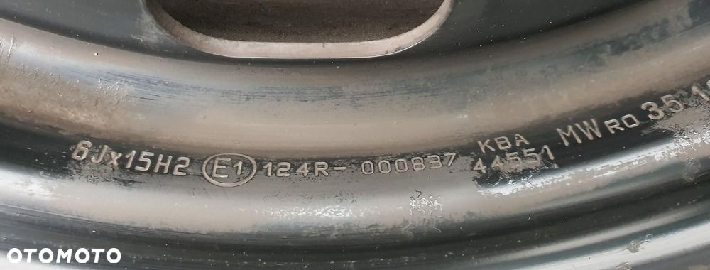 FELGA STALOWA 15 6J ET38 5x100 VW GOLF IV KBA445511SZT - 3