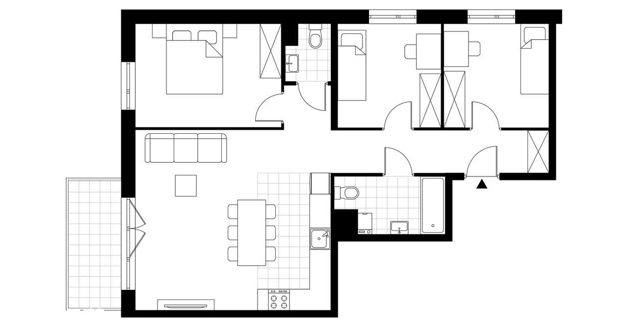 4-pokojowe mieszkanie 74m2 + balkon Bezpośrednio - Pełny obrazek: 3/10