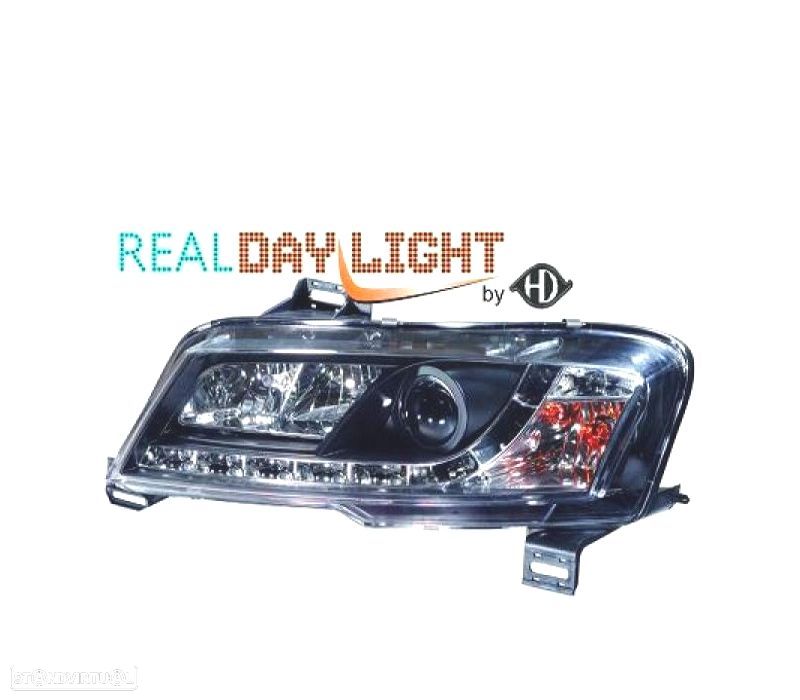 FARÓIS FRONTAIS FIAT STILO 01-08 FUNDO PRETO - 1