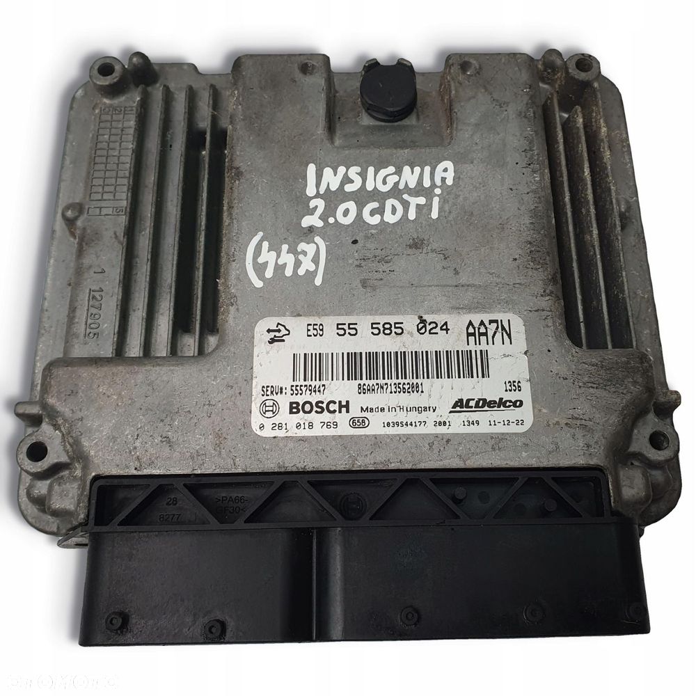 STEROWNIK SILNIKA komputer Opel Insignia 2.0 CDTI 55585024 AA7N - 2