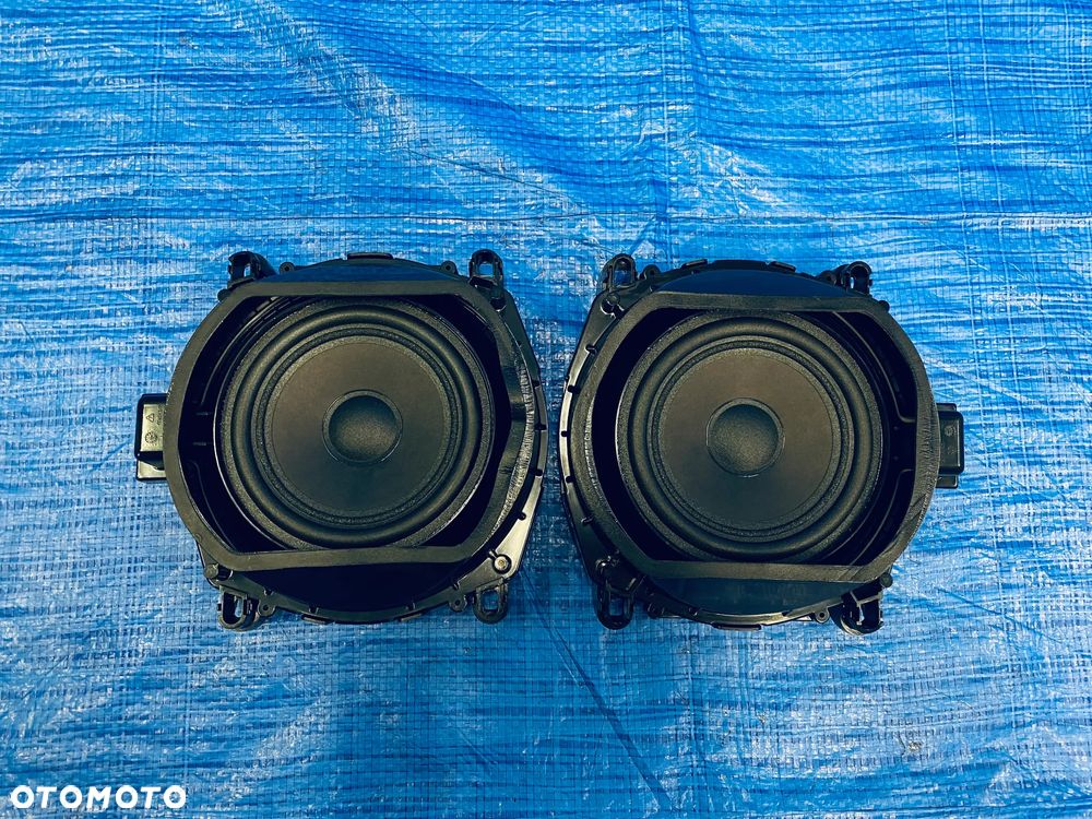 KOMPLET GŁOŚNIKÓW GŁOŚNIK NISKOTONOWY GŁOŚNIKI NAGŁOŚNIENIE SUBWOOFER LEWY PRAWY BMW X5 E70 X6 E71 LIFT LCI ; 9218694 ORYGINAŁ - 1