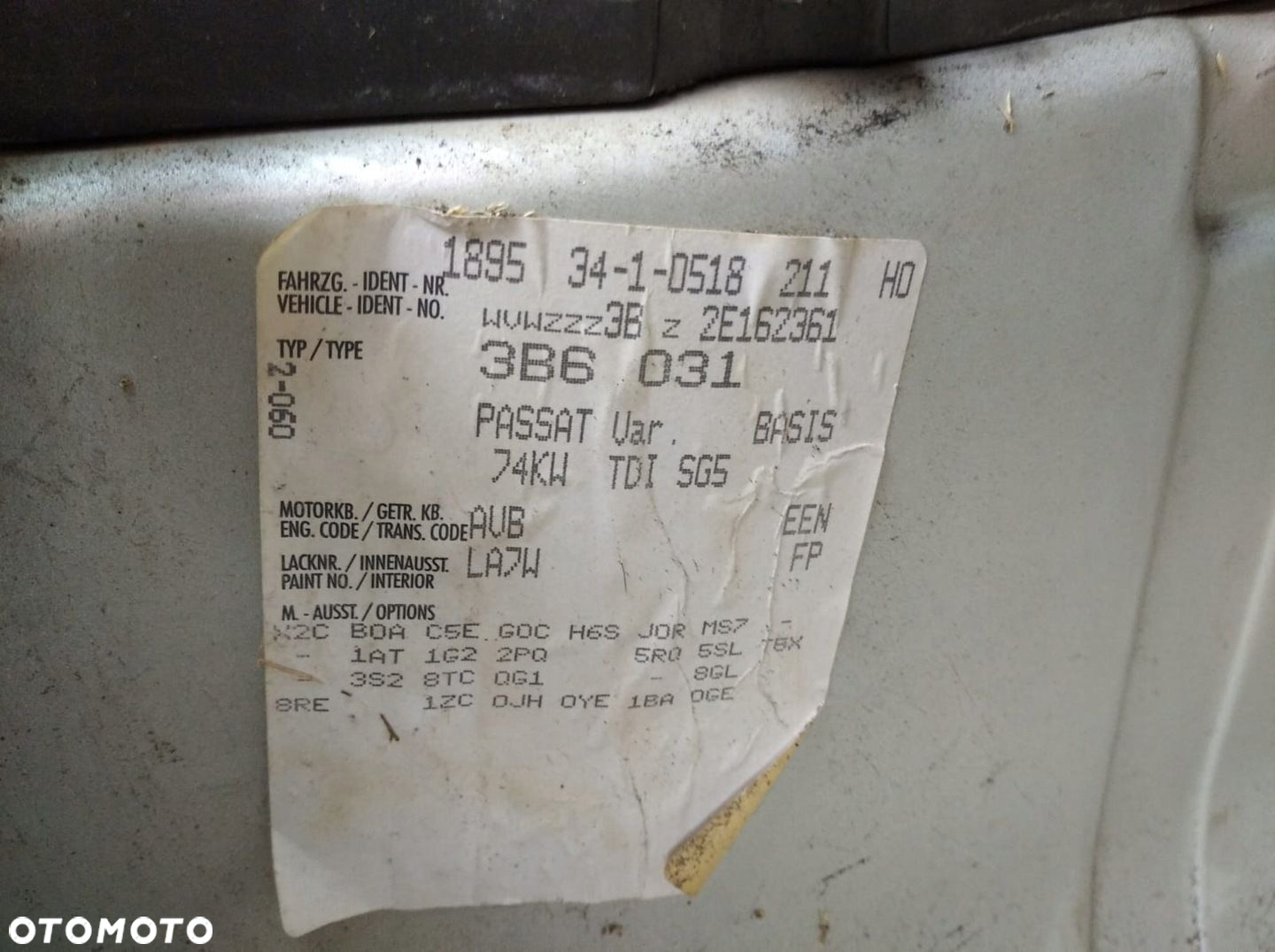 VOLKSWAGEN PASSAT B5 LIFT 00-05 KOMBI DRZWI PRAWE TYŁ TYLNE LA7W - 10