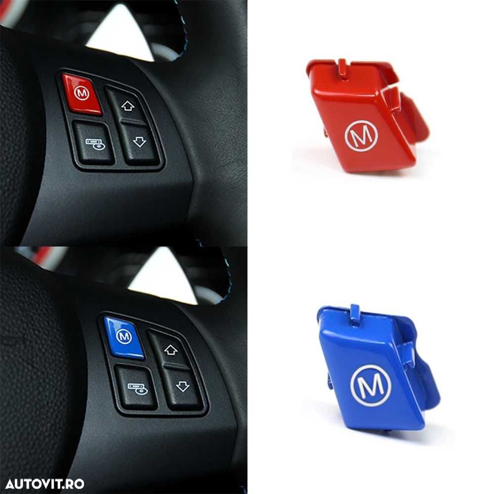 Capac Buton Butoane Capace Volan M Sport E90 E91 E92 E93 Rosu Albastru - 4
