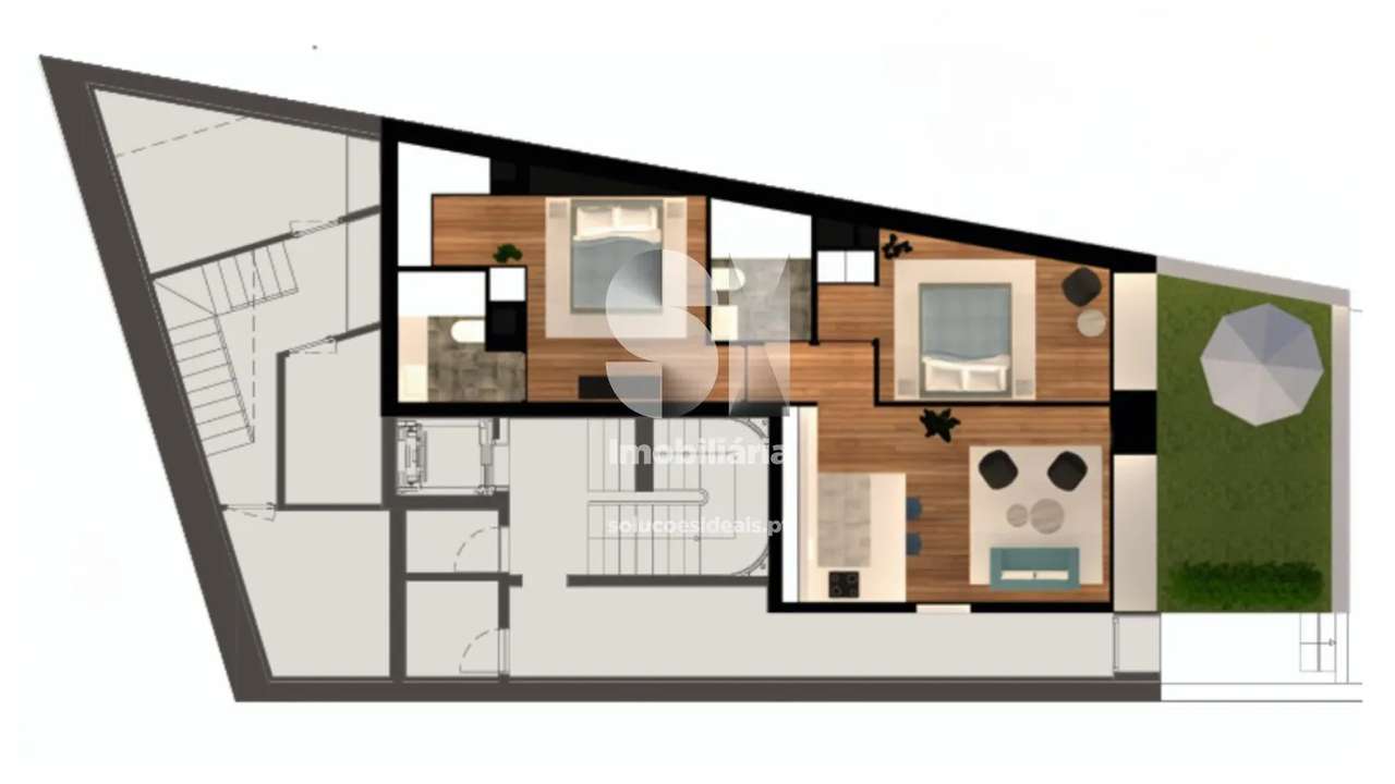 Apartamento T1+1 - Grande imagem: 2/5