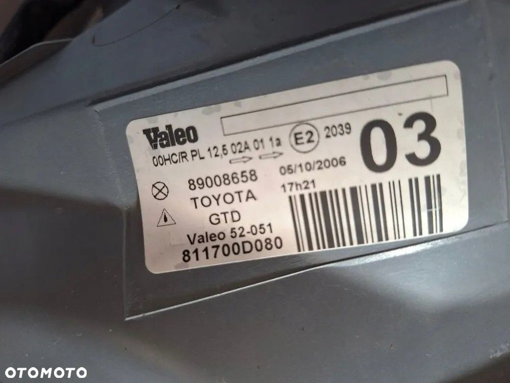 TOYOTA YARIS I LAMPA REFLEKTOR LEWY PRZÓD EUROPA 89008658 811700D080 - 8