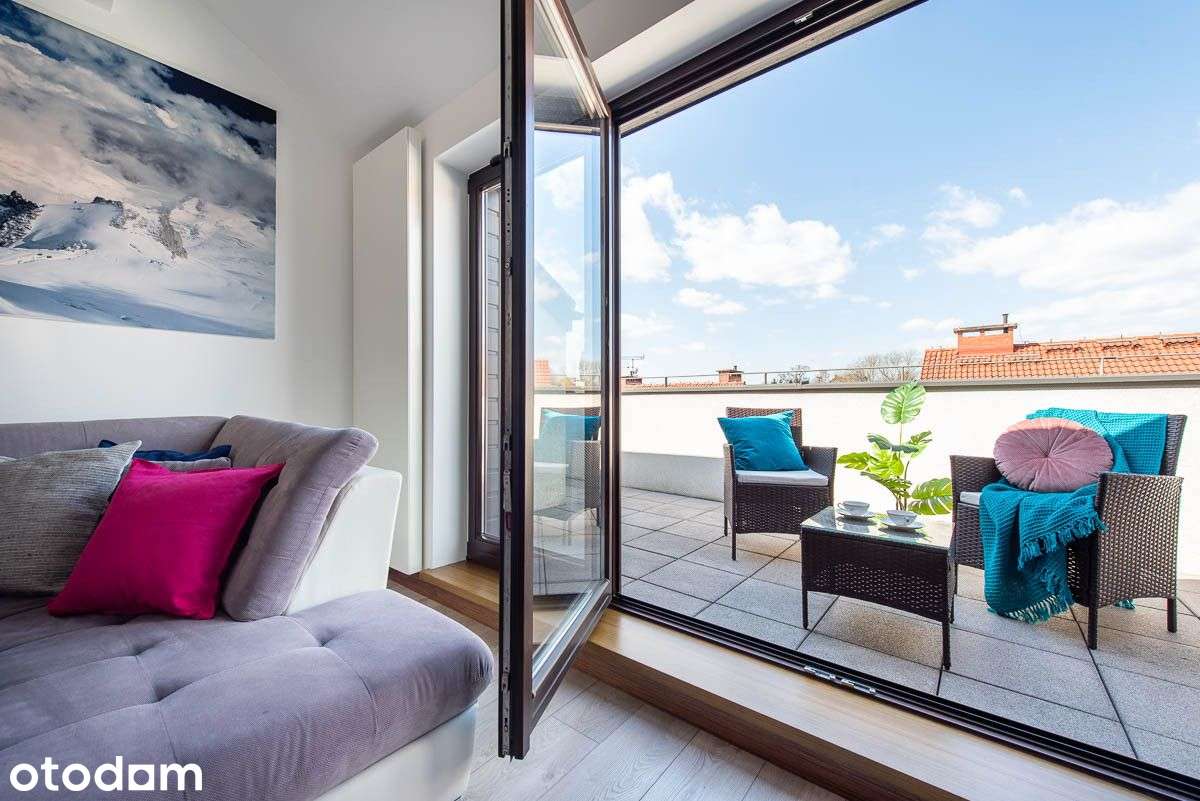 Nowoczesny Apartament z tarasem z widokiem
