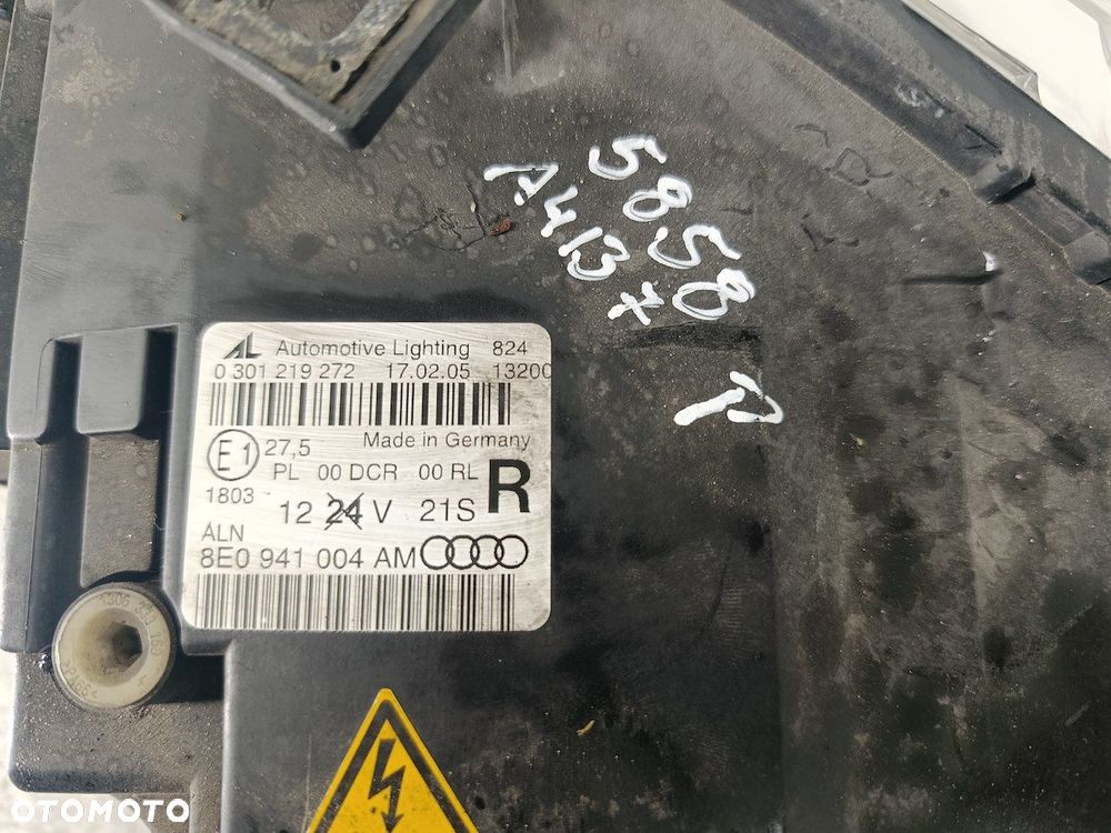 LAMPA PRZÓD PRAWA XENON AUDI A4 B7 8E0941004AM   0301219272 AL - 5