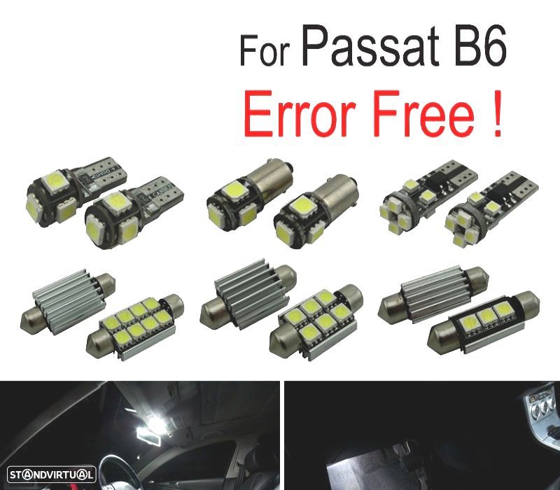 KIT COMPLETO 13 LAMPADAS LED INTERIOR PARA VOLKSWAGEN VW PASSAT B6 06-11 - 1