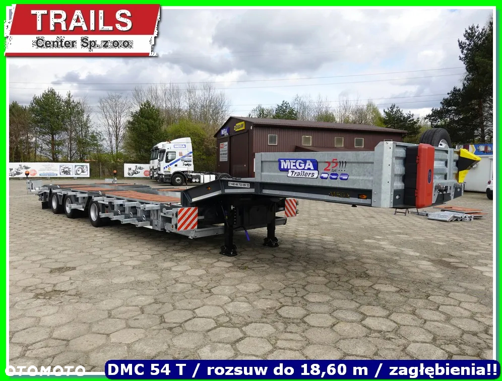Mega Niskopodłoga dł. 9.50 m, 4 x załębienia na koła, ład. 43 T !!! - 6
