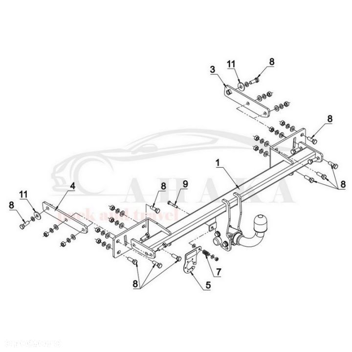 Hak Holowniczy Automat Do Mb Mercedes Benz B Klasa W246 Hatchback 2011-2018 - 3