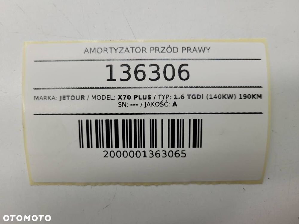 AMORTYZATOR MCPHERSON PRZÓD PRAWY JETOUR X70 PLUS 1.6 TGDI - 10